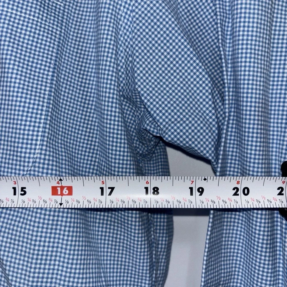 J.Crew Classic Fit Blue Check Dress Shirt Men's Medium 100% Cotton